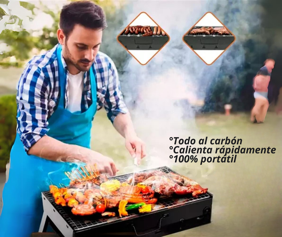 Parrilla Portatil Plegable -  Tu Asado Donde Quiera Que Vayas